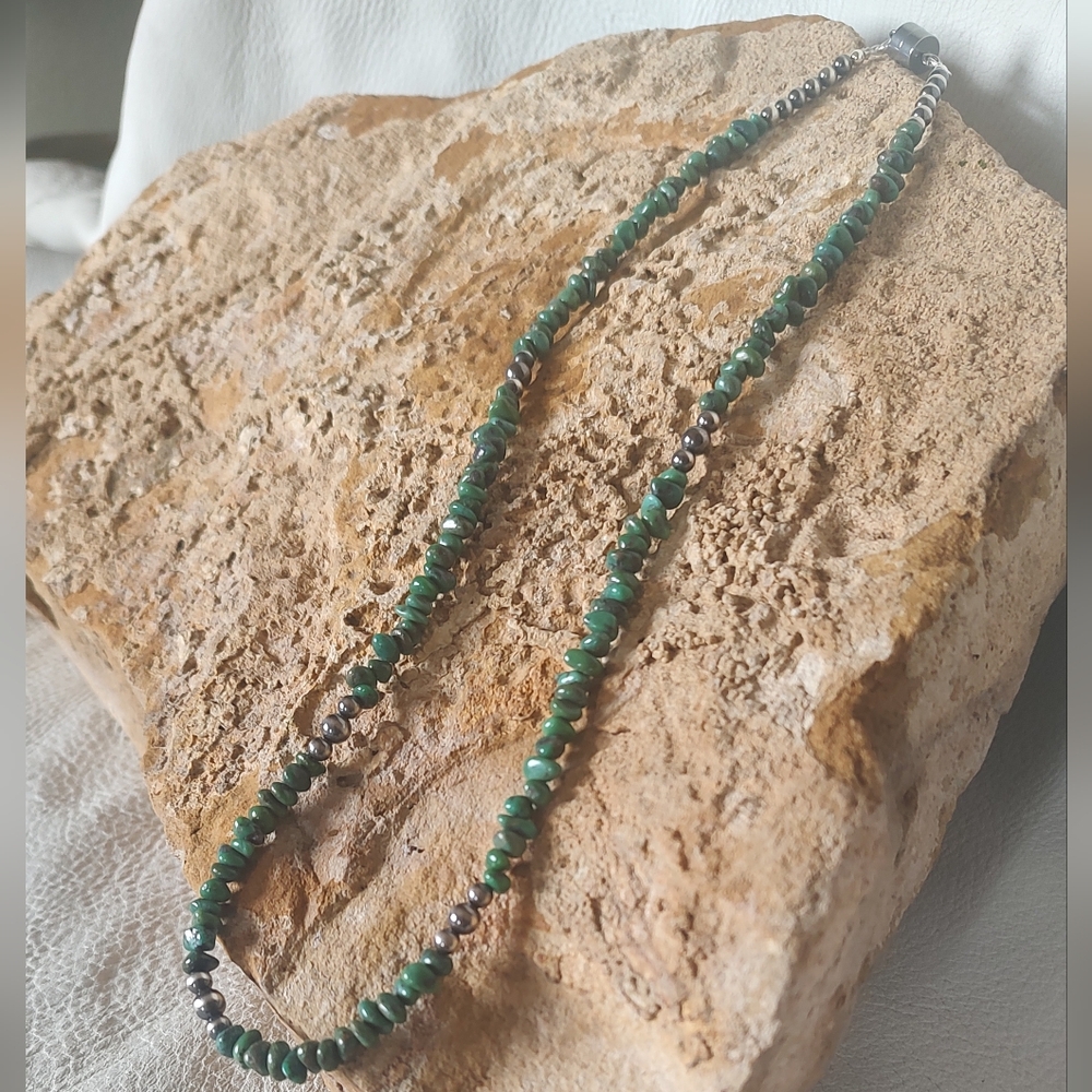 Kingman Turquoise Beaded Necklace
